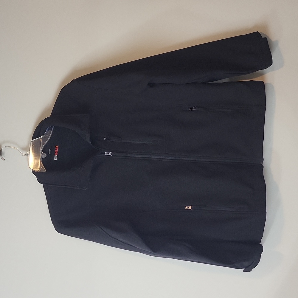 32 DEGREES HEAT Black Zip Up Fleeced Lined Jacket